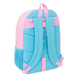 Mochila Escolar Benetton Unique Rosa Turquesa 30 x 46 x 14 cm