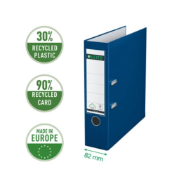 Leitz Archivador de Palanca 180º DIN A4 Maxi Polipropileno Lomo 80 mm Azul