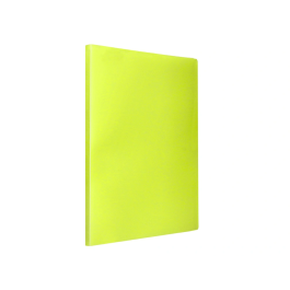 Liderpapel Carpeta Escaparate 20 Fundas Polipropileno DIN A4 Amarillo Fluor Opaco
