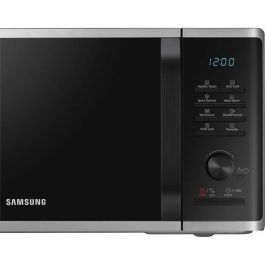 Samsung MS23K3555ES Microondas SOLO 23L, 800W, Plata y Negro, 20 Programas, Cavidad Cerámica, Desodorización, Bloqueo Infantil