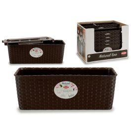 Stefanplast Jardinera Natural con Reserva de Agua 40 cm Chocolate 39x15.5x13.5 cm Plástico (Set de 12) Precio: 52.5000003. SKU: S3601800