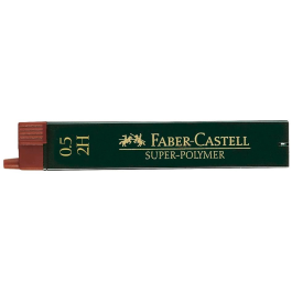 Faber castell 9065 Minas de Grafito 0,5 mm 2H Estuche de 12 Minas