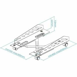 TOOQ SOPORTE METALICO PARA CPU DE SUELO CON RUEDAS BAJO