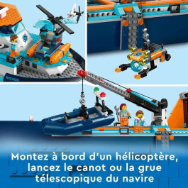 Lego 60368 The Arctic Exploration Ship, Gran Juguete de Bote Flotante, Regalo para Niños