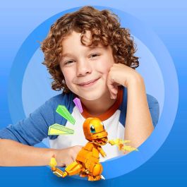Mega Bloks Gky96 Pokémon Charmander Figura Construible Mega Construx, Juguete de Bloques de 10 cm con Aliento Flamígero