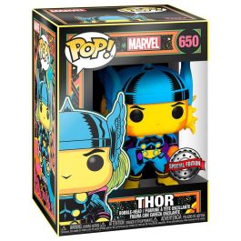 Funko Pop Marvel Black Light Thor - Figura de Vinilo con Brillo en la Oscuridad, 9 cm