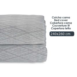 Colcha Cama Rombo Gris 240X260Cm Giftdecor (4 Unidades) Colcha Cama Rombo Gris 240X260Cm Giftdecor (4 Unidades)