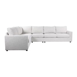 DKD Home Decor Sofá Loft Gris Claro Poliéster Madera | Largo 303 cm x Ancho 235 cm x Alto 86 cm