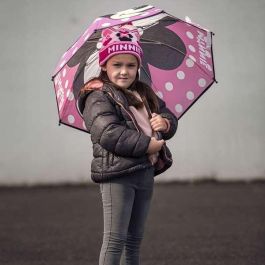 Cerdá Paraguas de Mano con Diseño de Minnie Mouse, Fabricado en Material 100% EVA. Color Rosa, Recomendado para Niños de 3 a 12 años.