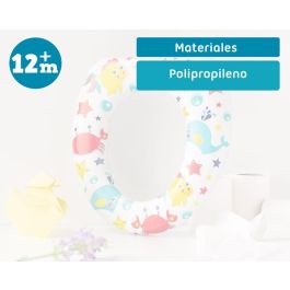 KioKids Reductor WC Infantil Acolchado Universal para Inodoros Estándar, Fácil de Limpiar y Cómodo para Niños +12 meses - Océano Multicolor