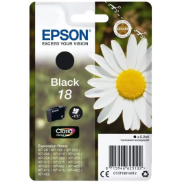 Epson Expression Home XP-102/205/305/322/405/422 Cartucho Negro nº18
