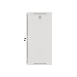 Lanberg Armario Rack 19 Pulgadas 18U 600x450mm Gris con Puerta de Cristal Templado y Ventiladores