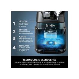 Ninja TB301EU Detect Power Mixer Pro 2 en 1 Batidora de Vaso, 2.1L, 1200W, Picahielos, Negra