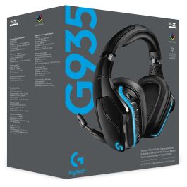 Logitech G935 Auriculares Gaming Inalámbricos 7.1 con Sonido Envolvente DTS Headphone:X 2.0, Micrófono Retráctil, RGB Lightsync, Compatibles con PC, Móvil y Consolas