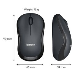 Logitech M220 Silent Ratón Inalámbrico USB 2.4GHz Óptico 1000 dpi Negro