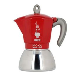 Cafetera italiana - BIALETTI - NEW MOKA INDUCCIÓN - 6 tazas - 0,28 L - Roja