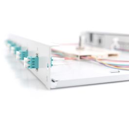 DIGITUS LWL Spleißbox 1HE bestückt 6x LC DX OM3 grau