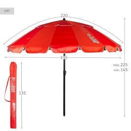 Sombrilla Aktive Rojo 220 x 215 x 220 cm 220 x 225 x 220 cm (6 Unidades)