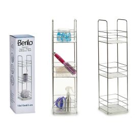 Berilo Estantería Metal Cuadrada 3 Pisos Transparente 16x62x16cm (Set de 6)