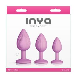 Plug Anal NS Novelties Inya Rosa 3 Piezas (7,6 cm) (8,5 cm) (6,3 cm)