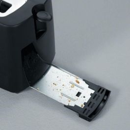 Severin AT2287 Tostadora 700W, 2 Rebanadas, Dorado Ajustable, Soporte Calientabollos, Eyector Automático, Negro