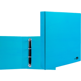 Liderpapel Carpeta de 4 anillas 40 mm A4 Cartón Forrado PVC Azul