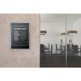 Nobo Marco Porta Anuncios Impression Pro DIN A4, Marco de Clip Aluminio, 235x13x325 mm