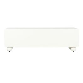 DKD Home Decor Mueble TV Moderno Blanco 160 x 50 x 37 cm 4 Puertas MDF