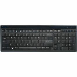 Kensington Teclado Advance Fit USB Ultraplano 19mm Francés Negro Mate, Cable 190cm, Compatible con Windows 8, Teclas Multimedia Plug & Play