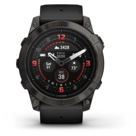 Garmin Epix Pro (Gen 2) Reloj Conectado de Alto Rendimiento 51 mm Acero Gris con Pulsera Negra