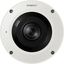 Hanwha Cámara IP Domo Fisheye Wisenet X 12MP 4K Antivandálica IK10 IP66 PoE Lente Fijo 1.08mm IR 10m con IA y WDR