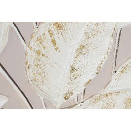 DKD Home Decor Cuadro Cottage Lienzo Hojas Palmera Blanco Beige 60 x 90 cm (2 Unidades)
