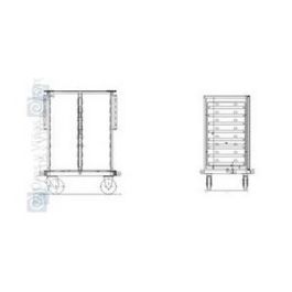 RIEBER Carro de Distribución para Planta, Modelo TWF-C, 2x24 Bandejas, Almacenaje y Transporte, Acero Inoxidable Euronorm, 140 cm x 94 cm x 182 cm, 200 mm Ruedas con Freno Precio: 8055.0426. SKU: B15PAFC9ZL