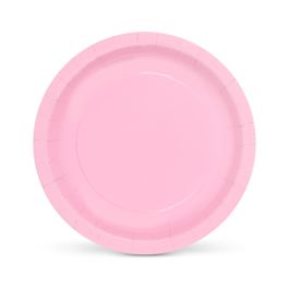 Set de 10 Platos Cartón Rosa Baby Soja 20 cm - Algon (24 Unidades) Set de 10 Platos Cartón Rosa Baby Soja 20 cm - Algon (24 Unidades)