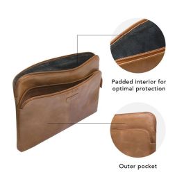 dbramante1928 Skagen Pro+ Funda Ordenador Portátil para MacBook Pro 14" / PC hasta 14" de Piel Color Tan