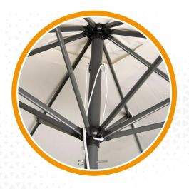 Parasol Aktive Crema Aluminio Acero 270 x 270 cm