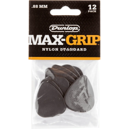 Dunlop Max-Grip Nylon Std Púa de Guitarra Estándar 0,88Mm - Pack 12 Unidades