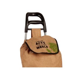 Kinvara Carro de Compra Small 36x35x95 cm Marrón, Negro, Verde