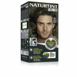 Naturtint #5N castaño claro Tinte sin amoniaco para cabello y barba hombre - Cobertura total canas, ingredientes naturales, 1 ud