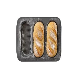 Molde para 3 Baguettes Grandes Perforado 28x28 cm - Quttin (6 Unidades) Molde para 3 Baguettes Grandes Perforado 28x28 cm - Quttin (6 Unidades)