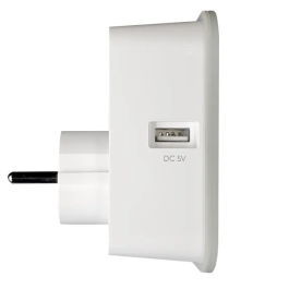 Konyks KON3770024338058 Toma Conectada Priska USB FR Wifi + Bt 16 A con 2 Tomas USB-A y Contador de Consumo Compatible con Alexa / Google Home