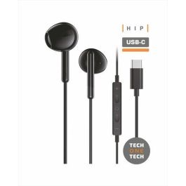 Tech One Tech Auriculares Eartech con Micrófono, USB-C, Reducción de Ruido, Compatibles con Apple/Android/Windows, Negro Precio: 6.50000021. SKU: B1EWVZJVJC