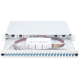 Digitus LWL Spleißbox 1HE 24x LC DX OS2 Caja de Empalme Fibra Óptica Gris