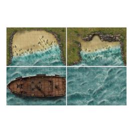 Loke Battlemats Coast of Dread Caja Aventura RPG Kit Independiente con Mapas Modulares y Fichas