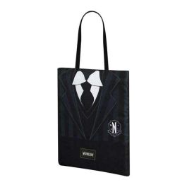 Karactermania Bolsa de la Compra Shopping Miércoles Uniform Algodón 40 x 34 x 1 cm