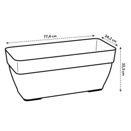 Contenedor de patio ELHO Vibia 80 - Hormigón vivo gris - Exterior - L 34.2 x L 77.4 x H 33.2 cm