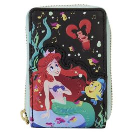 Loungefly Tarjetero 35th Anniversary Disney La Sirenita Ariel Piel Vegana Detalles que Brillan en la Oscuridad