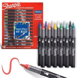 Sharpie Rotulador acrílico permanente punta pincel, blister de 12 unidades, colores surtidos Precio: 25.4999998. SKU: B16EVKDF22