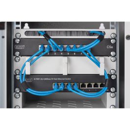 Digitus Estante 1U de 254mm (10") para Rack, Color Gris. Soporta hasta 25 kg. Ideal para organización de equipos.