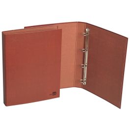 Carpeta De 4 Anillas 40 mm Mixtas Liderpapel Folio Carton Cuero Forrado Compresor Plastico